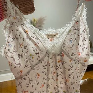 Rebecca Taylor Silk Camisole Blush Ivory